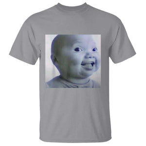 Funny Tuff Baby Side Eye Meme T Shirt Viral AI Niche Baby Face Reaction TS02 Sport Gray Print Your Wear