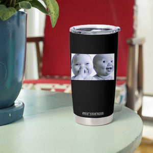 Funny Double Trouble Tuff Baby Meme Tumbler Cup Viral AI Niche Baby Holding Laugh Duo Reaction TS02 Print Your Wear