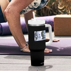 Funny Double Trouble Tuff Baby Meme Tumbler With Handle Viral AI Niche Baby Holding Laugh Duo Reaction TS02 Print Your Wear