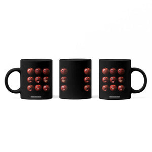 Funny Freaky Apple Faces Meme Graphic Coffee Mug Surreal Weird AI Fruit Emotions TS02 Print Your Wear