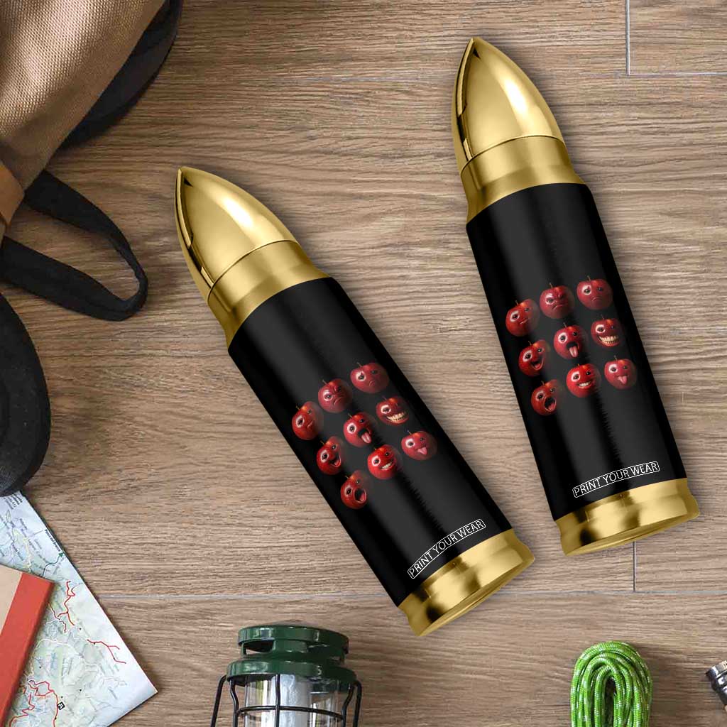 Funny Freaky Apple Faces Meme Graphic Bullet Tumbler Surreal Weird AI Fruit Emotions TS02 Print Your Wear