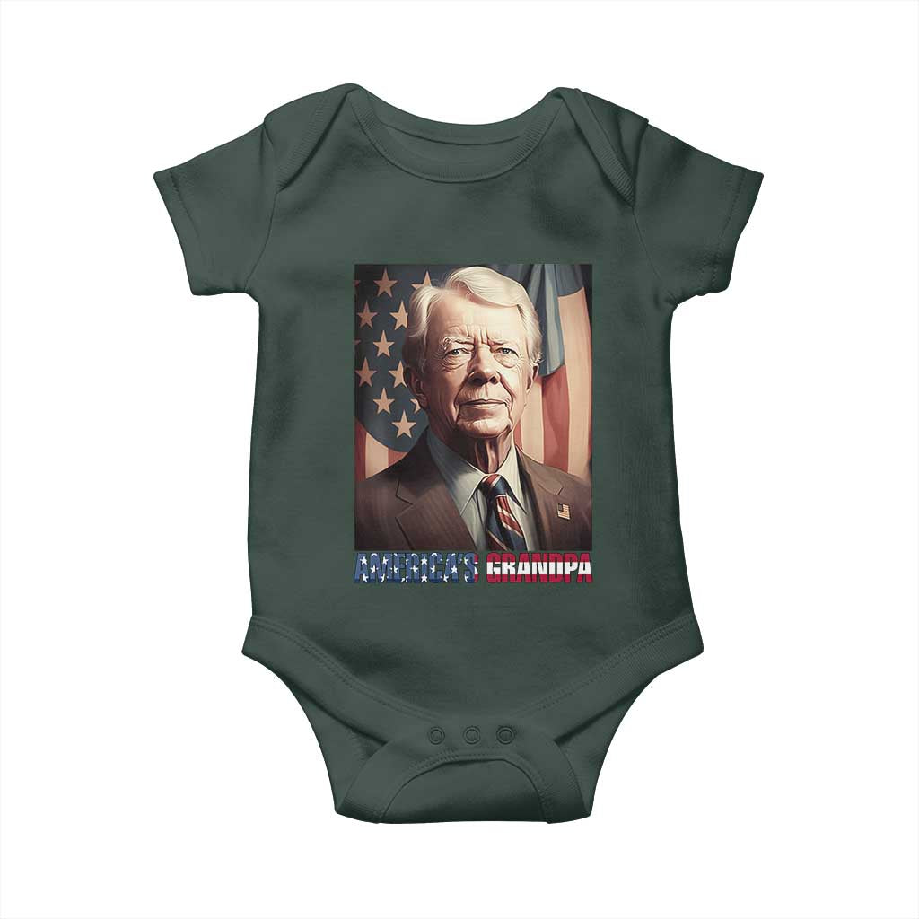 39th President Jimmy Carter Baby Onesie America's Grandpa Presidents' Day USA Flag Vintage TS02 Print Your Wear