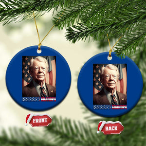 39th President Jimmy Carter Ceramic Ornament America's Grandpa Presidents' Day USA Flag Vintage TS02 1pc Blue Print Your Wear