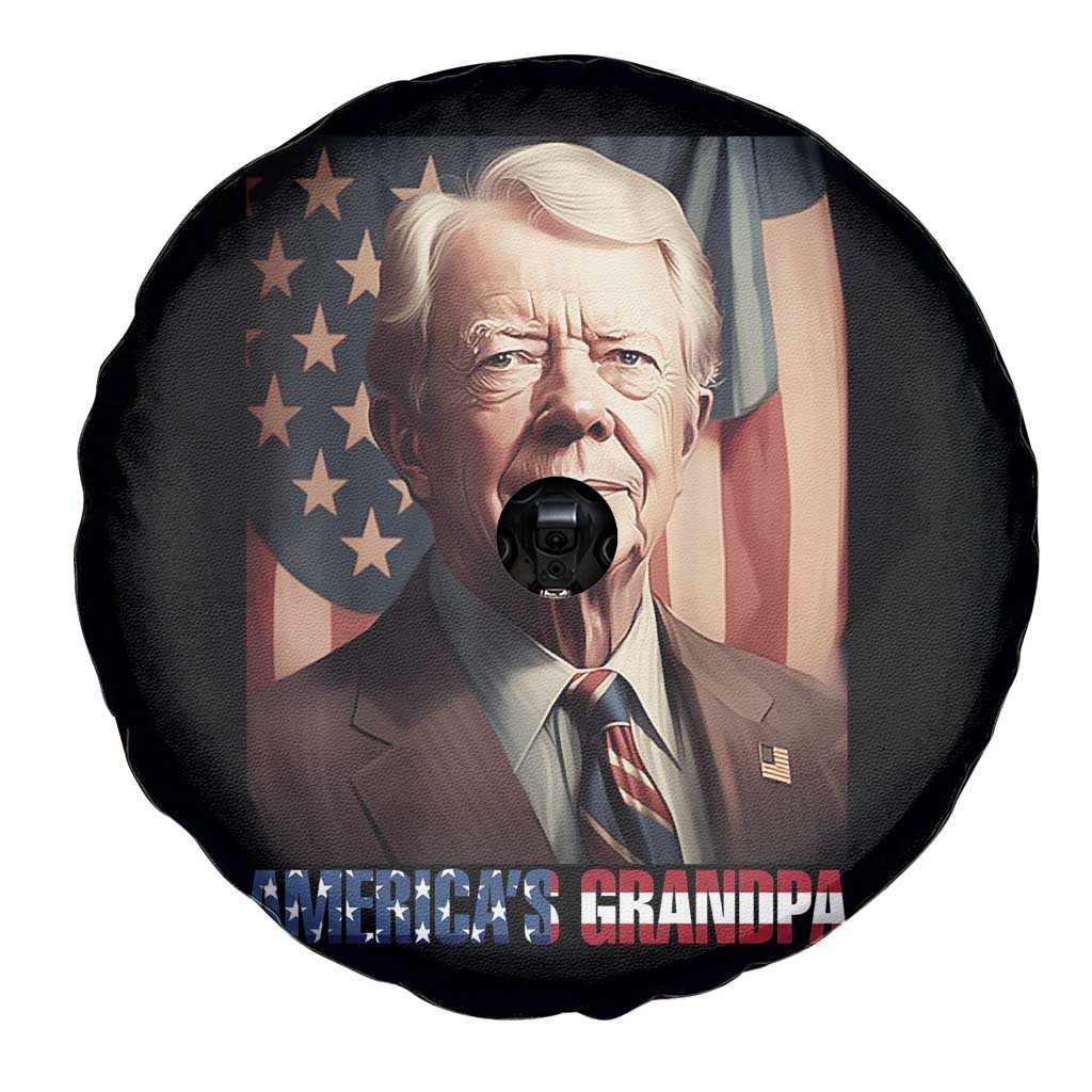 39th President Jimmy Carter Spare Tire Cover America's Grandpa Presidents' Day USA Flag Vintage TS02 Print Your Wear