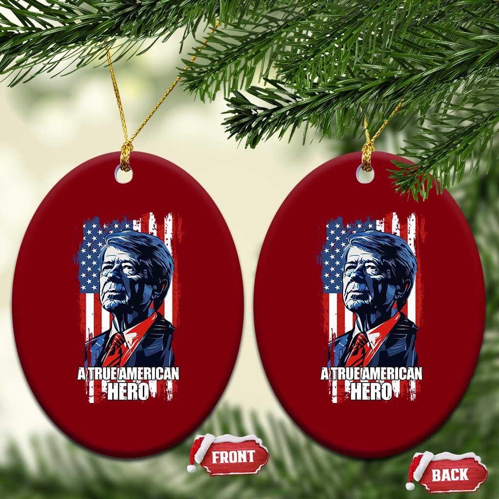 39th President Jimmy Carter Ceramic Ornament True American Hero US Flag Presidents' Day TS02 Print Your Wear