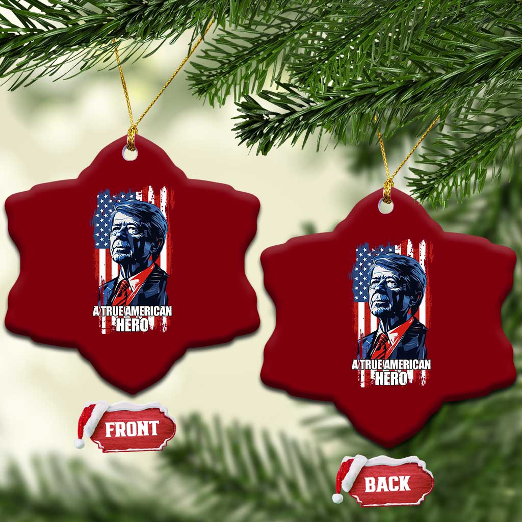 39th President Jimmy Carter Ceramic Ornament True American Hero US Flag Presidents' Day TS02 Print Your Wear
