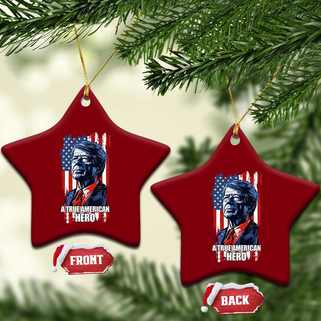39th President Jimmy Carter Ceramic Ornament True American Hero US Flag Presidents' Day TS02 Print Your Wear