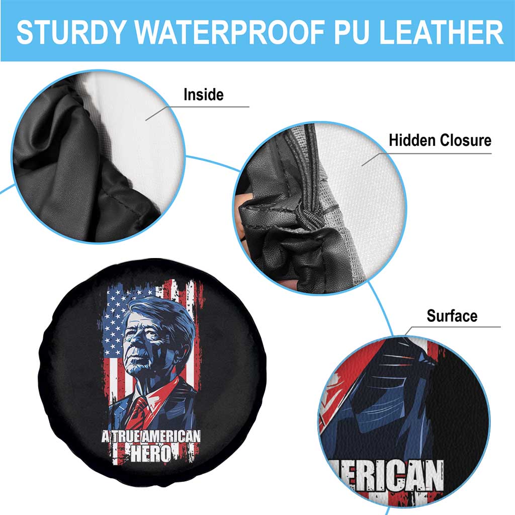 39th President Jimmy Carter Spare Tire Cover True American Hero US Flag Presidents' Day TS02 Print Your Wear