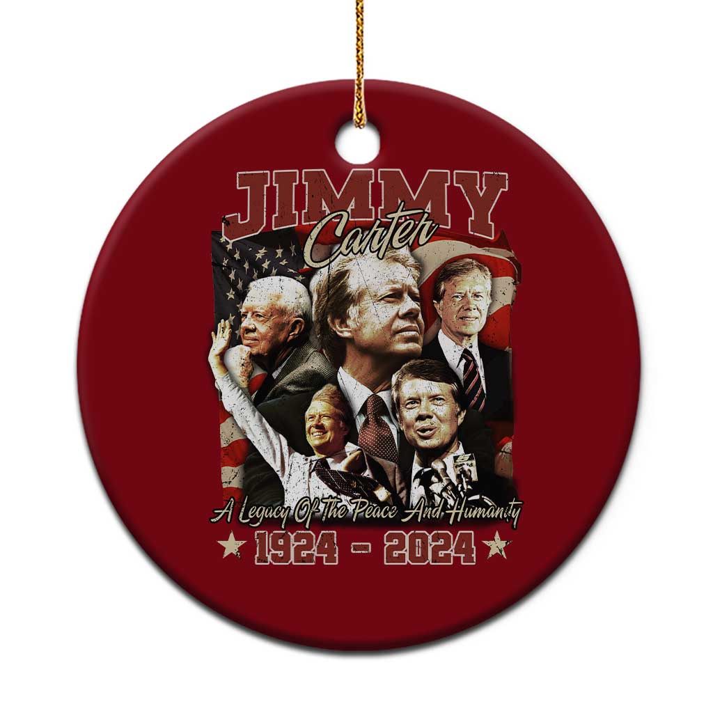 39th President Jimmy Carter Ceramic Ornament A Legacy Of Peace And Humanity USA Legacy TS02 1pc Red Print Your Wear