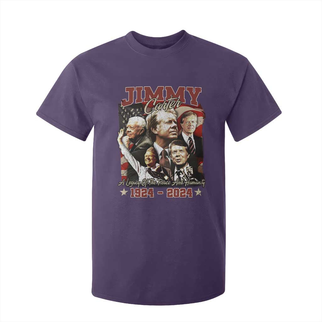 39th President Jimmy Carter T Shirt For Kid A Legacy Of Peace And Humanity USA Legacy TS02 Purple Print Your Wear