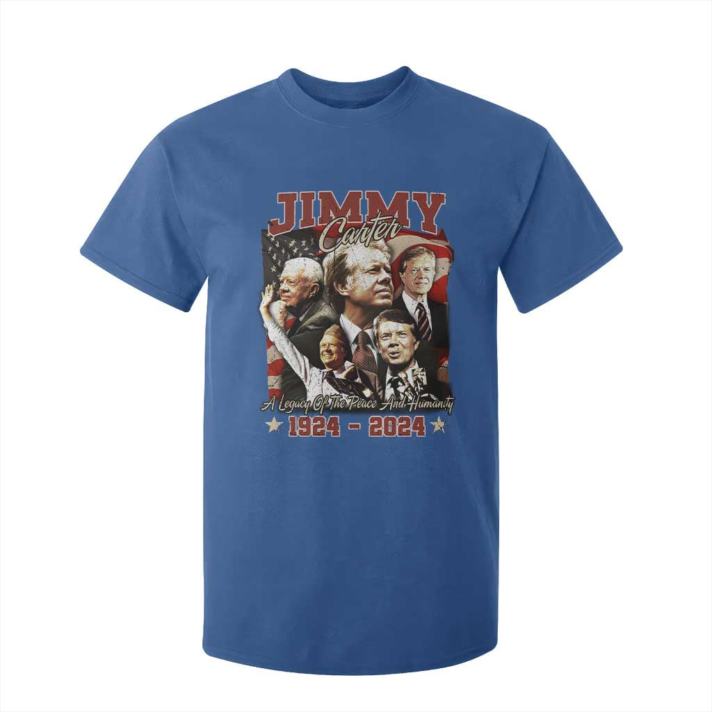 39th President Jimmy Carter T Shirt For Kid A Legacy Of Peace And Humanity USA Legacy TS02 Royal Blue Print Your Wear