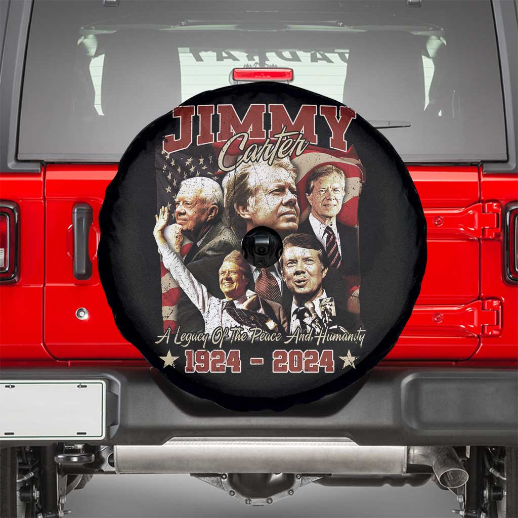 39th President Jimmy Carter Spare Tire Cover A Legacy Of Peace And Humanity USA Legacy TS02 Black Print Your Wear