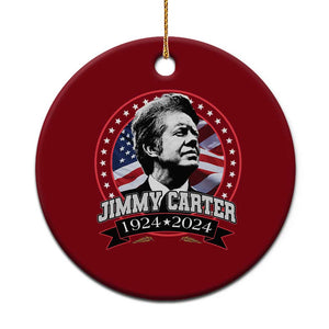 39th President Jimmy Carter Ceramic Ornament USA Legacy American Flag TS02 1pc Red Print Your Wear