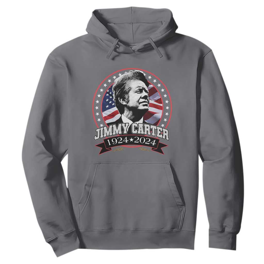 39th President Jimmy Carter Hoodie USA Legacy American Flag TS02 Charcoal Print Your Wear