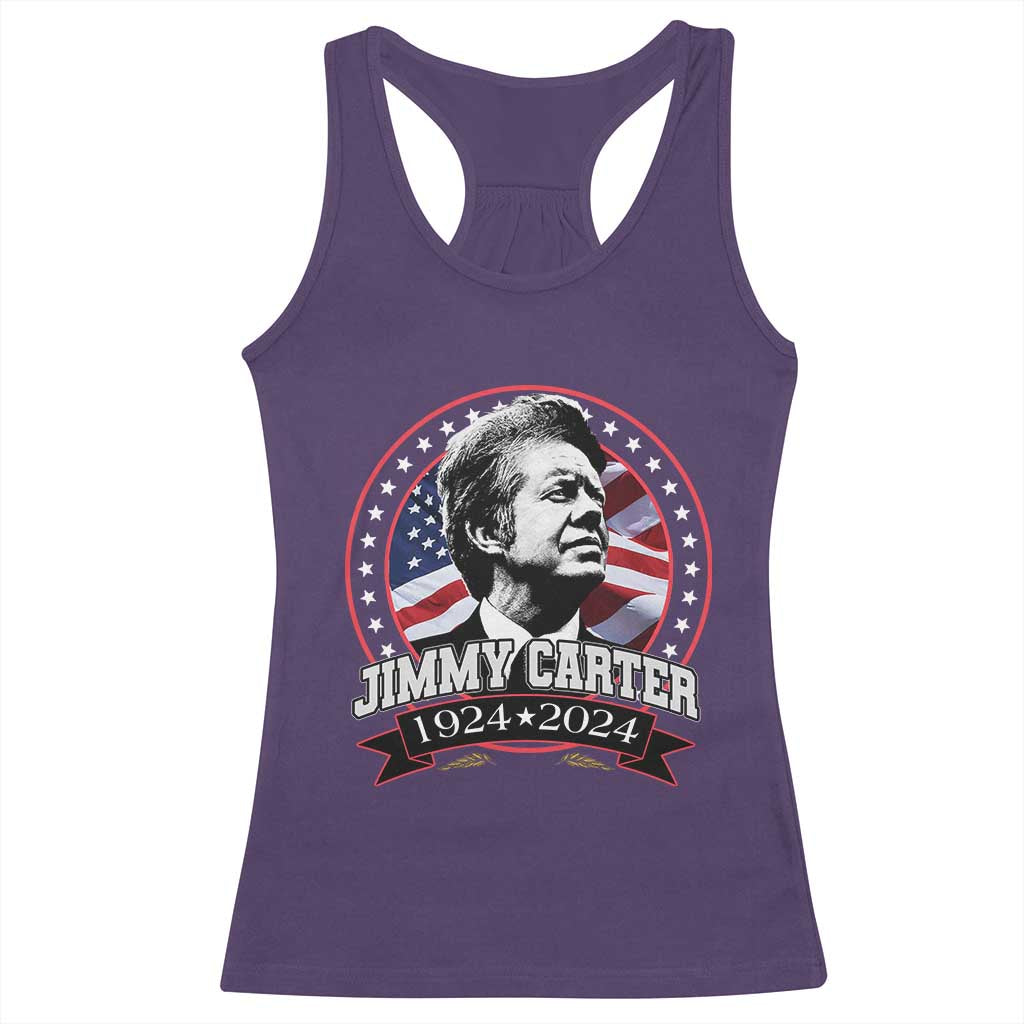 39th President Jimmy Carter Racerback Tank Top USA Legacy American Flag TS02 Purple Print Your Wear