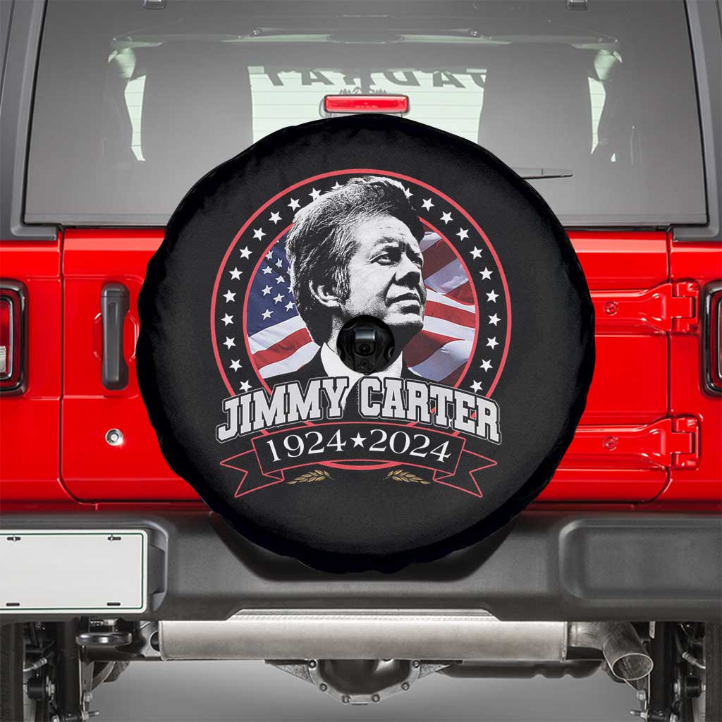 39th President Jimmy Carter Spare Tire Cover USA Legacy American Flag TS02 Black Print Your Wear