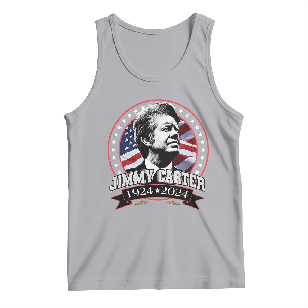 39th President Jimmy Carter Tank Top USA Legacy American Flag TS02 Athletic Heather Print Your Wear