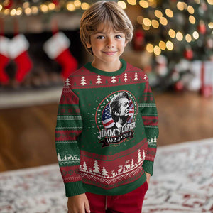 39th President Jimmy Carter Knit Sweatshirt USA Legacy American Flag TS02 Christmas Print Your Wear