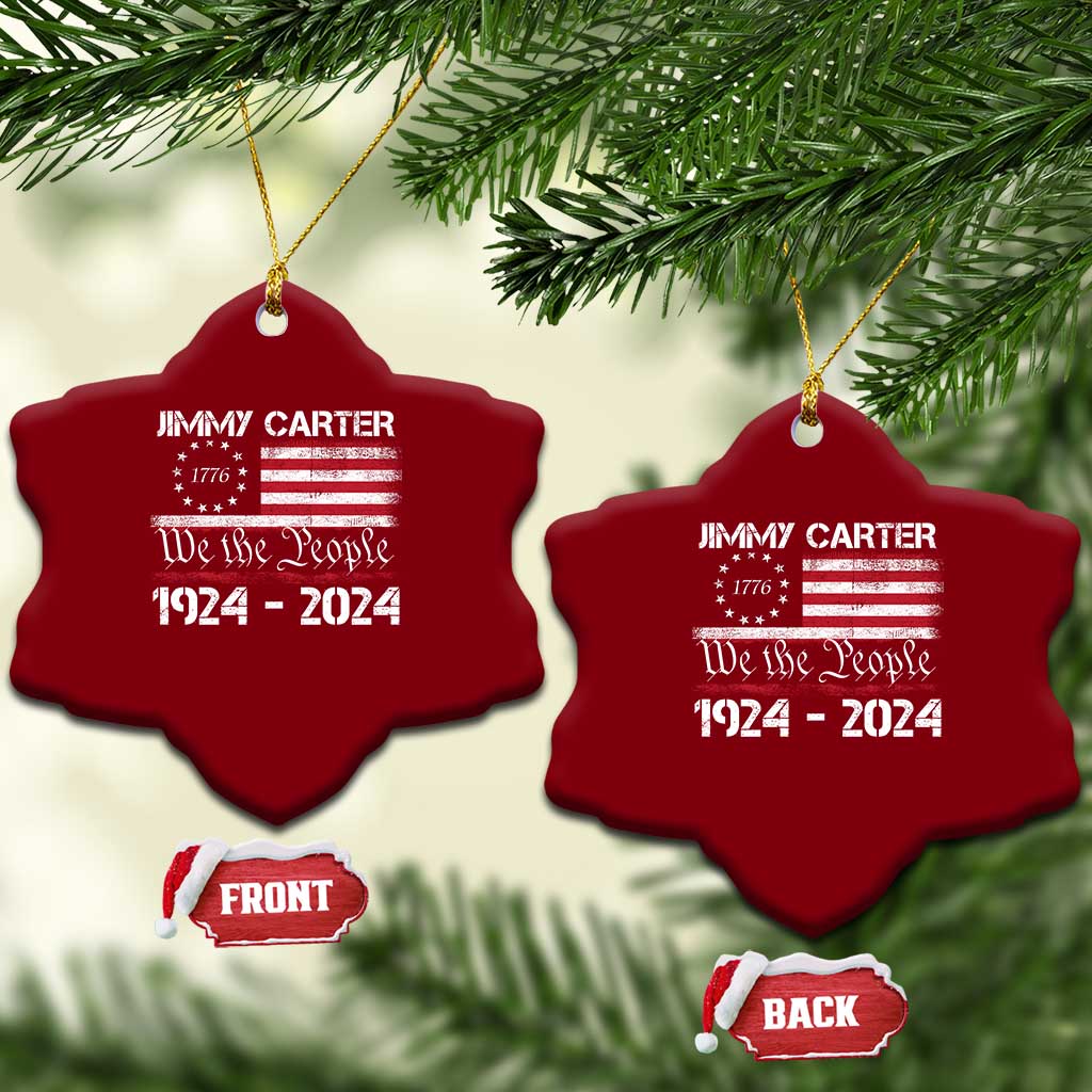 39th President Jimmy Carter Ceramic Ornament USA Legacy We The People Betsy Ross Flag TS02 Print Your Wear
