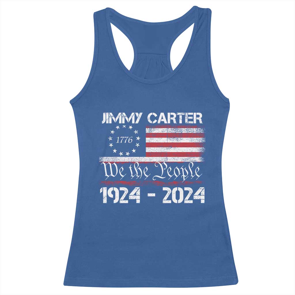 39th President Jimmy Carter Racerback Tank Top USA Legacy We The People Betsy Ross Flag TS02 Royal Blue Print Your Wear