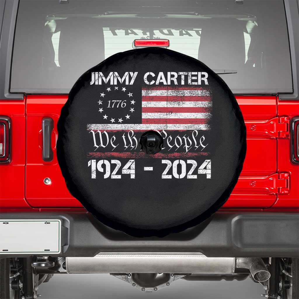 39th President Jimmy Carter Spare Tire Cover USA Legacy We The People Betsy Ross Flag TS02 Black Print Your Wear
