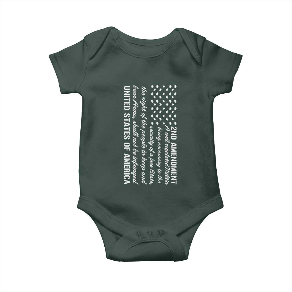 2nd Amendment American Flag Baby Onesie Patriotic Right to Bear Arms USA Patriot TS02 Print Your Wear