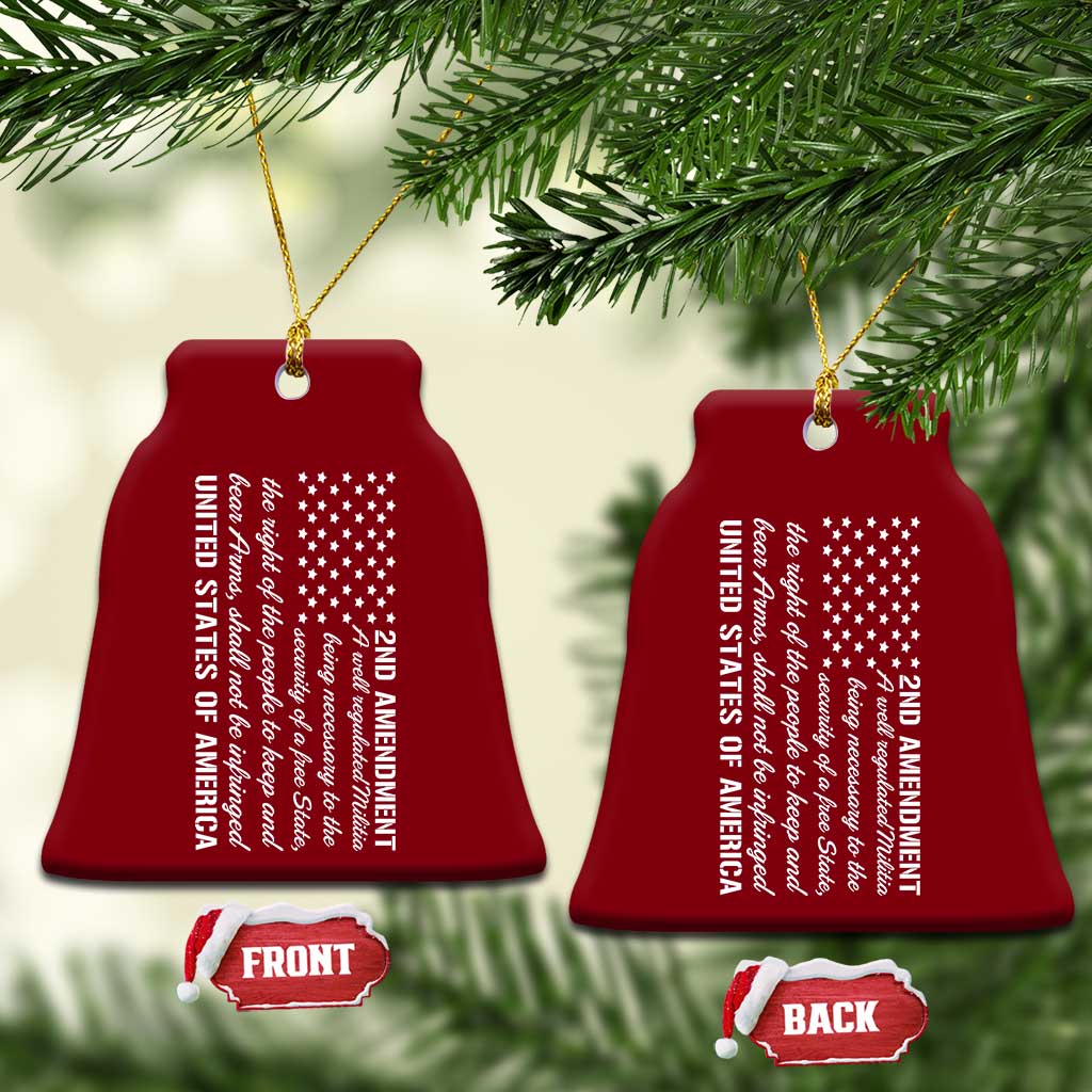 2nd Amendment American Flag Ceramic Ornament Patriotic Right to Bear Arms USA Patriot TS02 Print Your Wear