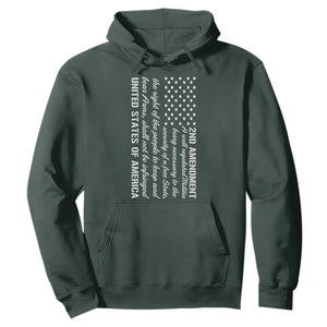 2nd Amendment American Flag Hoodie Patriotic Right to Bear Arms USA Patriot TS02 Dark Forest Green Print Your Wear