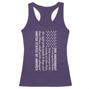 2nd Amendment American Flag Racerback Tank Top Patriotic Right to Bear Arms USA Patriot TS02 Purple Print Your Wear