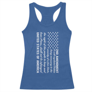 2nd Amendment American Flag Racerback Tank Top Patriotic Right to Bear Arms USA Patriot TS02 Royal Blue Print Your Wear
