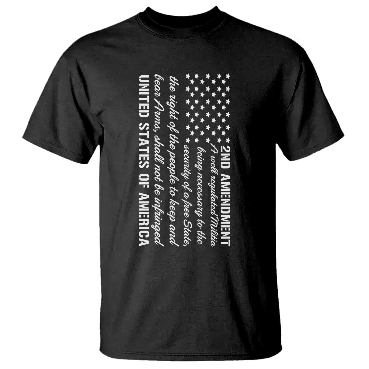 2nd Amendment American Flag T Shirt Patriotic Right to Bear Arms USA Patriot TS02 Black Print Your Wear