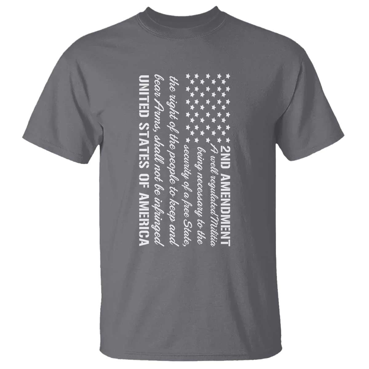 2nd Amendment American Flag T Shirt Patriotic Right to Bear Arms USA Patriot TS02 Charcoal Print Your Wear