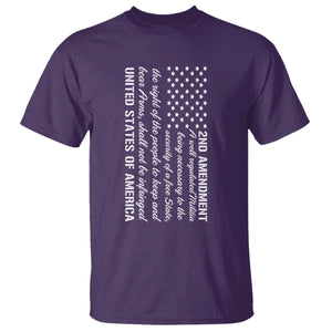 2nd Amendment American Flag T Shirt Patriotic Right to Bear Arms USA Patriot TS02 Purple Print Your Wear