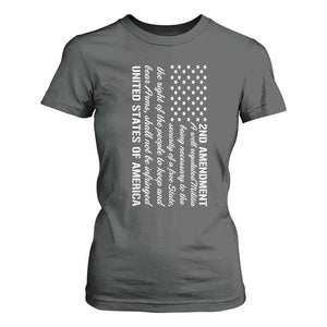 2nd Amendment American Flag T Shirt For Women Patriotic Right to Bear Arms USA Patriot TS02 Dark Heather Print Your Wear