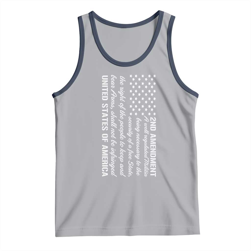 2nd Amendment American Flag Tank Top Patriotic Right to Bear Arms USA Patriot TS02 Athletic Heather Navy Print Your Wear