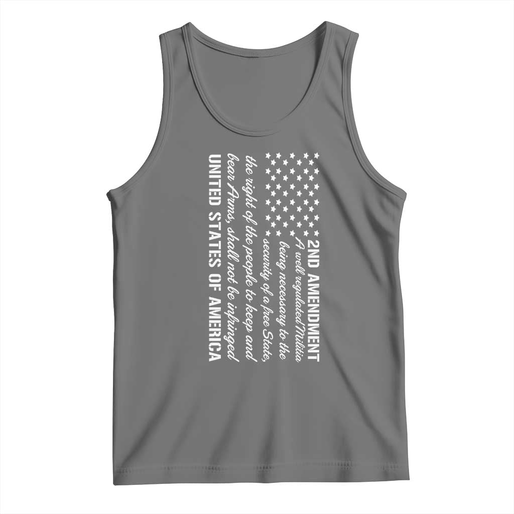 2nd Amendment American Flag Tank Top Patriotic Right to Bear Arms USA Patriot TS02 Black Heather Print Your Wear