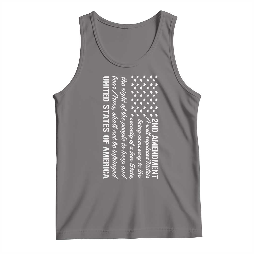 2nd Amendment American Flag Tank Top Patriotic Right to Bear Arms USA Patriot TS02 Deep Heather Print Your Wear