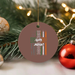 Irish Pride Ceramic Ornament American Flag Celtic Cross St Patricks Day TS02 1pc Mocha Print Your Wear