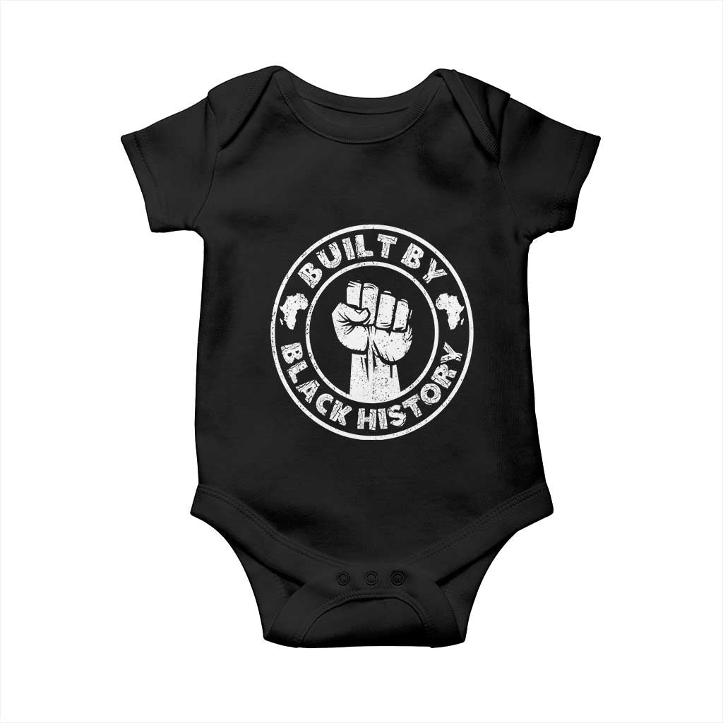 Built By Black History Baby Onesie African American Pride TS02 Black Print Your Wear