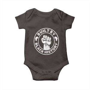 Built By Black History Baby Onesie African American Pride TS02 Dark Chocolate Print Your Wear