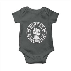 Built By Black History Baby Onesie African American Pride TS02 Dark Heather Print Your Wear