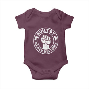 Built By Black History Baby Onesie African American Pride TS02 Maroon Print Your Wear