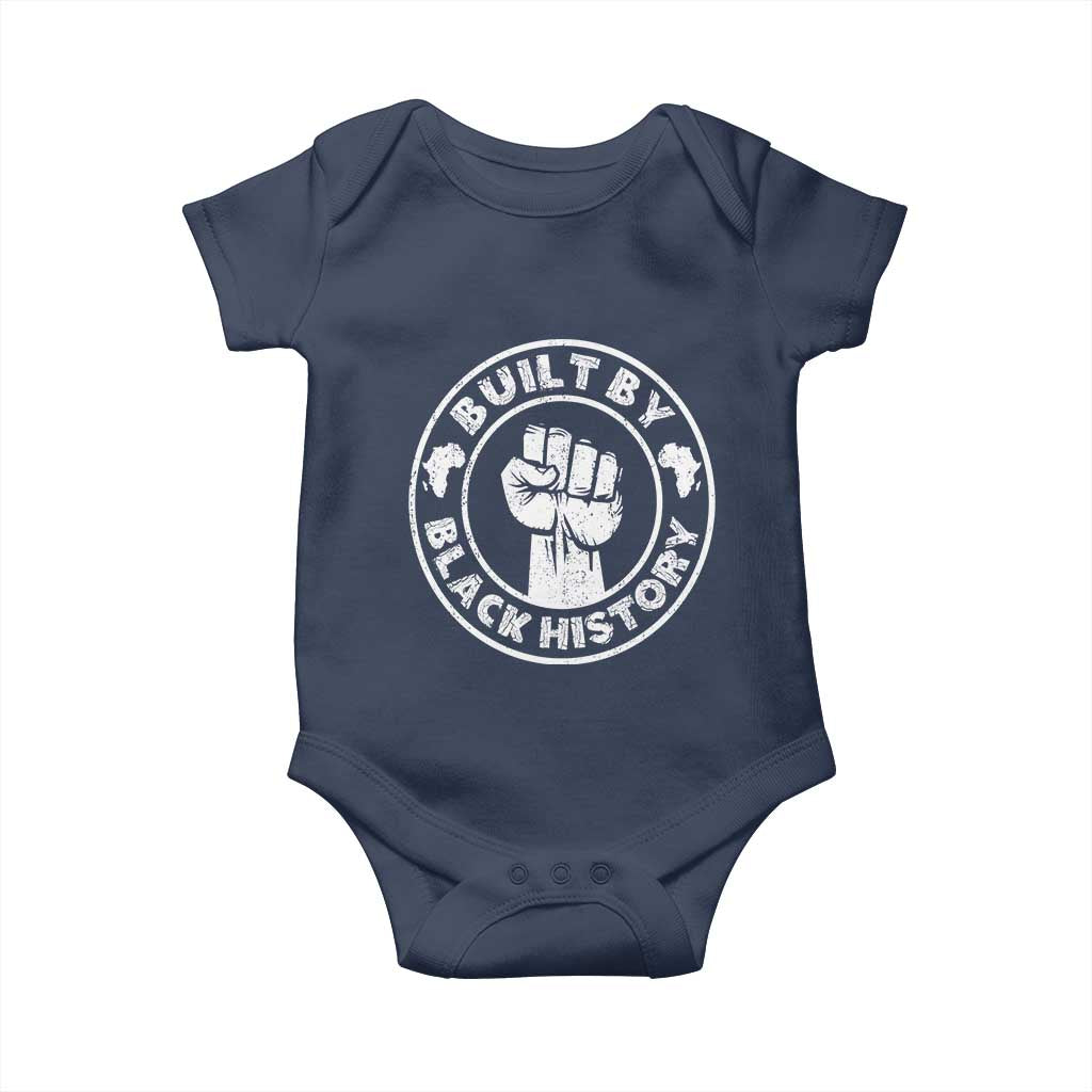 Built By Black History Baby Onesie African American Pride TS02 Navy Print Your Wear