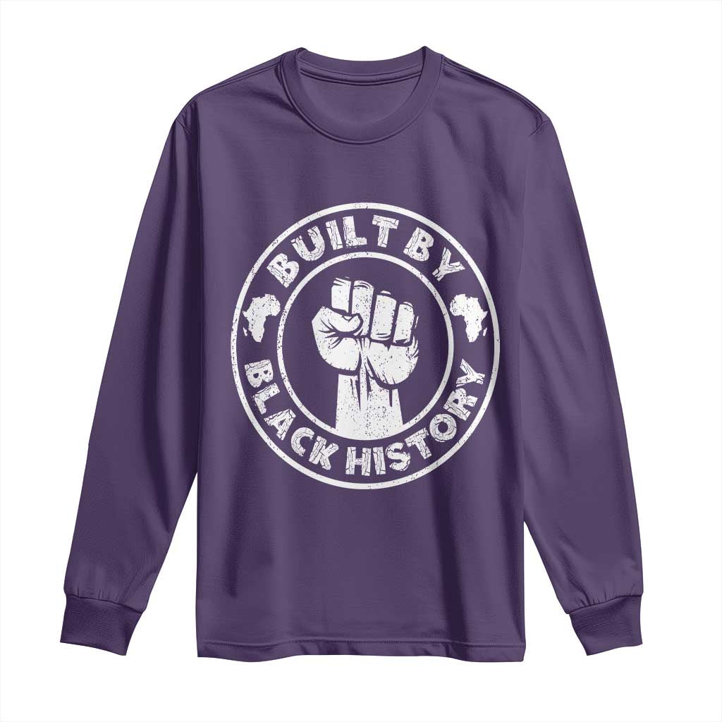 Built By Black History Long Sleeve Shirt African American Pride TS02 Purple Print Your Wear