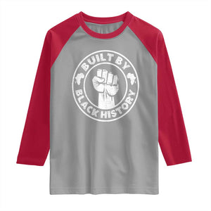 Built By Black History Raglan Shirt African American Pride TS02 Sport Gray Red Print Your Wear