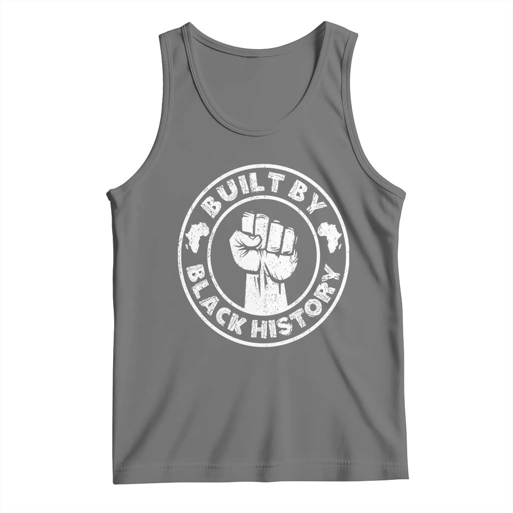 Built By Black History Tank Top African American Pride TS02 Black Heather Print Your Wear