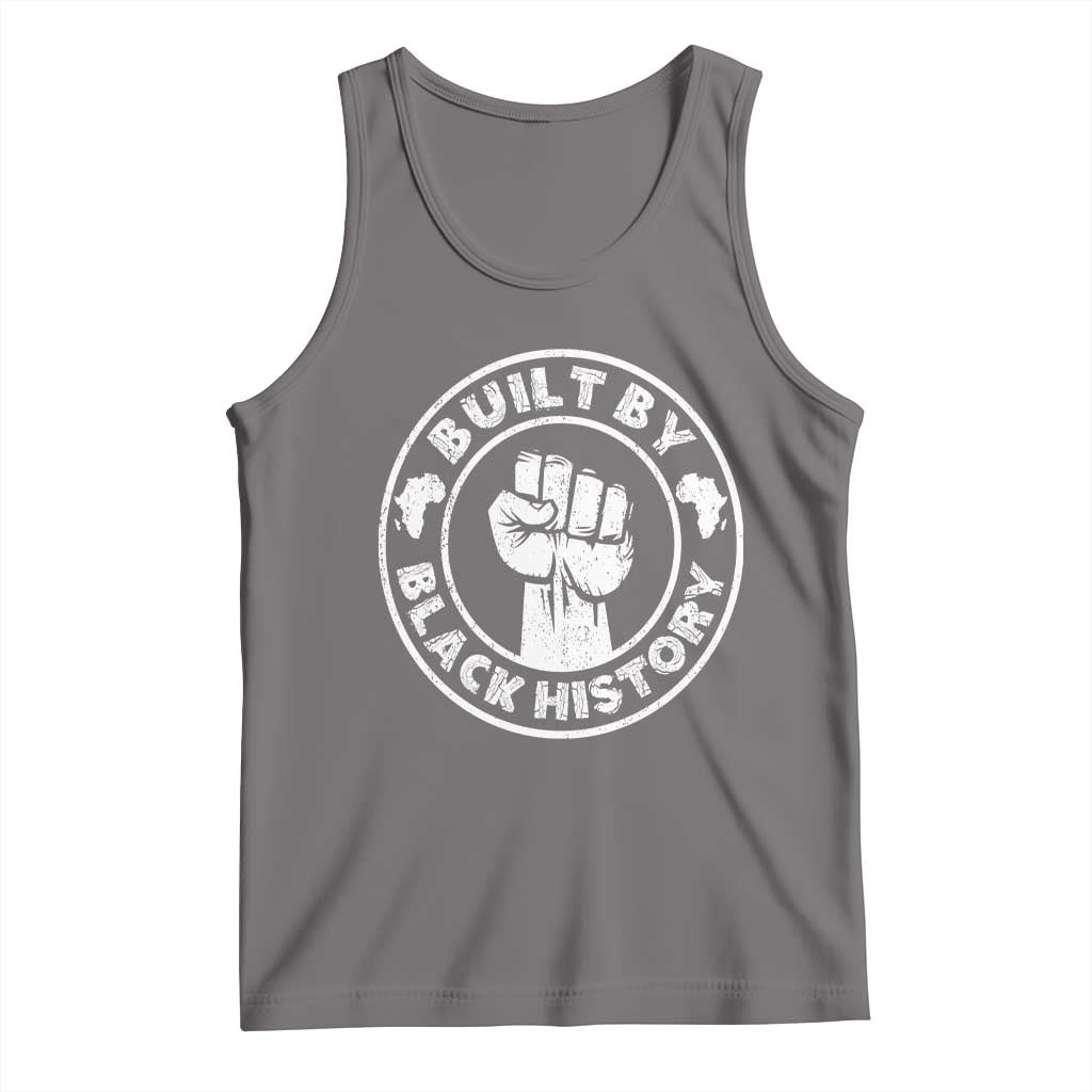 Built By Black History Tank Top African American Pride TS02 Deep Heather Print Your Wear