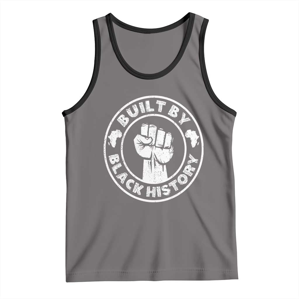 Built By Black History Tank Top African American Pride TS02 Deep Heather Black Print Your Wear
