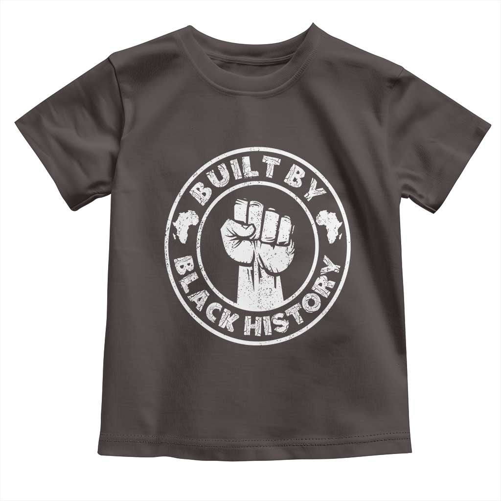 Built By Black History Toddler T Shirt African American Pride TS02 Dark Chocolate Print Your Wear