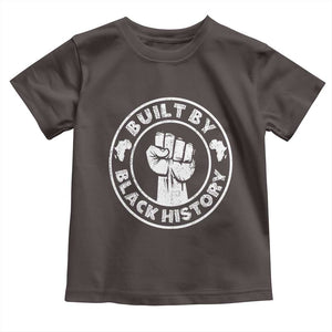 Built By Black History Toddler T Shirt African American Pride TS02 Dark Chocolate Print Your Wear